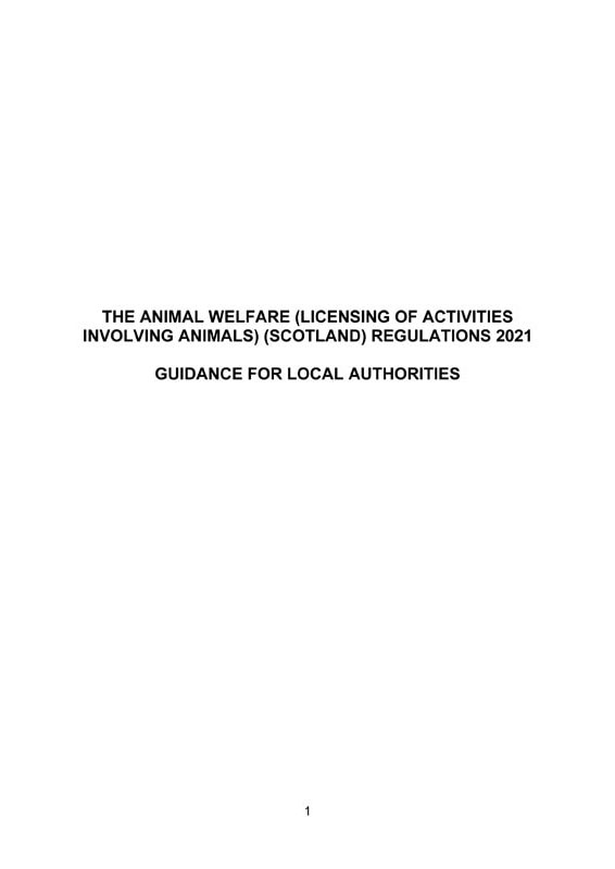 Animal Welfare Regulations 2021 Report Cover