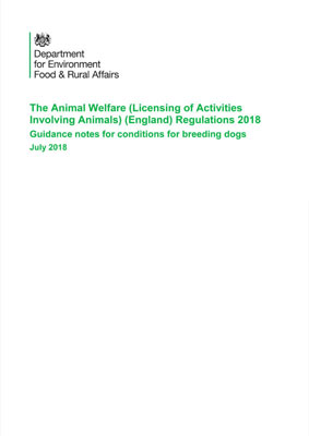 Guidance Notes for Conditions of Breeding Dogs Report Cover