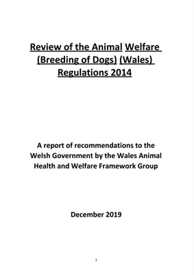 Review of the Animal Health and Welfare Framework Group Report Cover